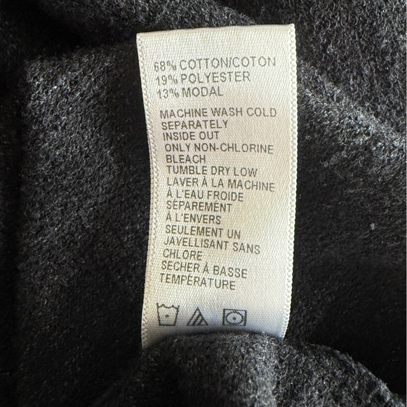 James Perse Charcoal Gray Cotton Knit Wide Neck Sheath Dress Small - Picture 9 of 12